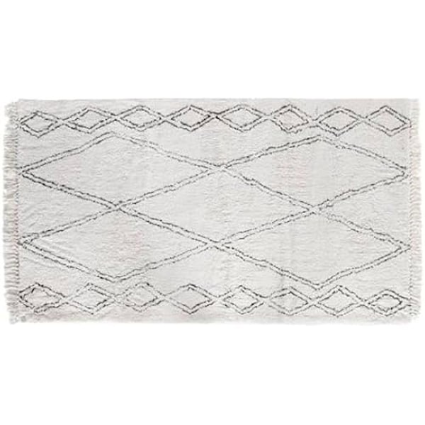 Tæppe - HOME ESPRIT - Sort Beige - 175 x 100 x 3 cm - Rektangulært - Indendørs Flerfärgad