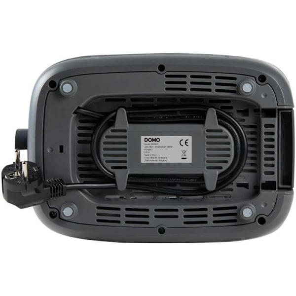 Elektrisk brødrister - DOMO - DO965T - 1000 W - 2 sliser - Sort Svart