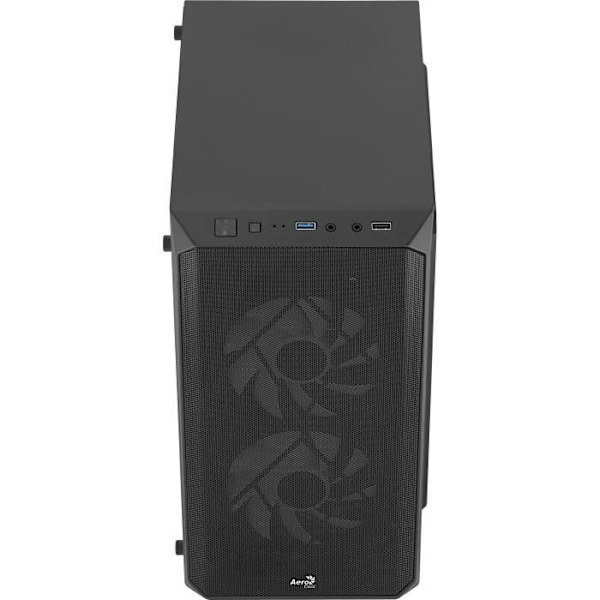 PC-kotelo - AEROCOOL - CS-107-A V2 - Kotelo ilman virtalähdettä - Minitorni - Mikro-ATX-muoto - Musta (ACCS-PC14032.11)