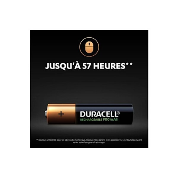 Duracell RCR AAA X2 900 MAH genopladeligt batteri