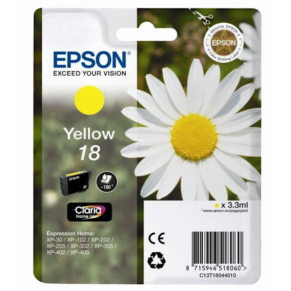 EPSON Cartridge T1804 Flower - keltainen