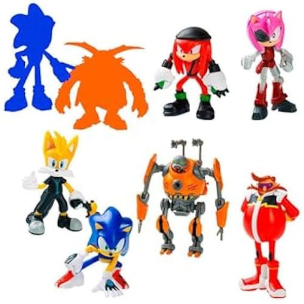 Figuuri - BIZAK - Sonic - 8 hahmon pakkaus - Monivärinen - 6,5 cm - Alkaen 3 vuotta Flerfärgad