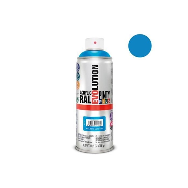 Akrylmaling - GENERISK - Pintyplus Evolution - 520cc - Himmelblå - Ultrahurtigtørrende Himmelsblå