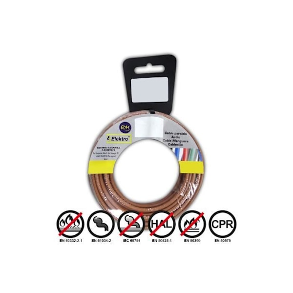 4mm brun halogenfri flexibel elektrisk ledning - GENERISK - 15m kastanj