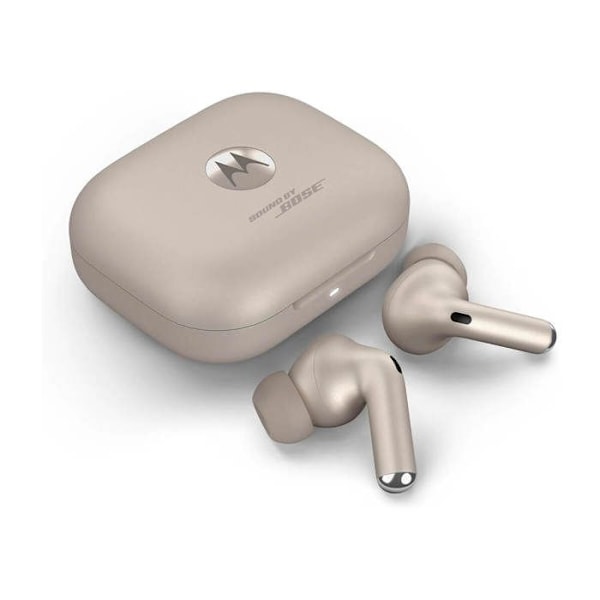 Motorola Moto Buds+ Bluetooth-hörlurar Beige (Beach Sand) Beige (strandsand)