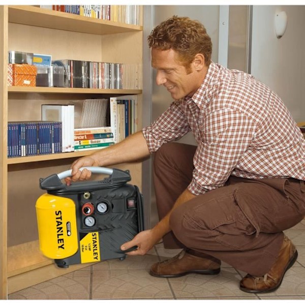 STANLEY 5 L 1,5 HP: n erittäin kannettava ilmakompressori Gul