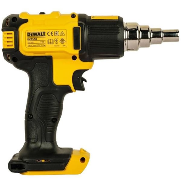 XR-kuumailmapuhallin - DEWALT - DCE530N-XJ - 530°C korkeassa lämpötilassa - 290°C matalassa lämpötilassa