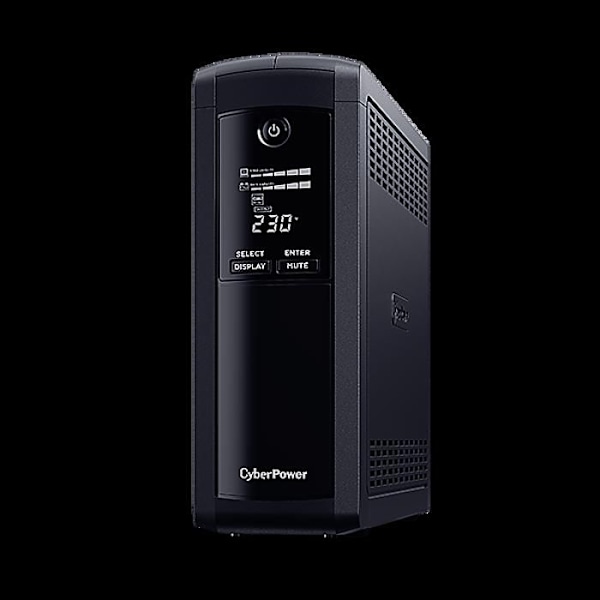 CYBERPOWER VP1600ELCD INTERAC IKKE-AFBRYDbar STRØMFORSYNING Sort