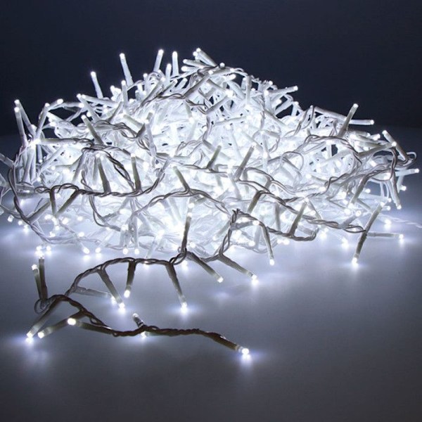 Lys guirlande - Luksus - 16 m - 750 LED - Cool hvid - Blinkende belysning Vit kyla