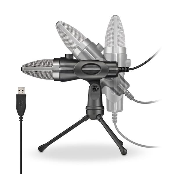 Mikrofon - NGS - MS120USB - USB 2.0 - Kompatibel med PS4/PS5/PC - Kardiode - 1,8 m Svart