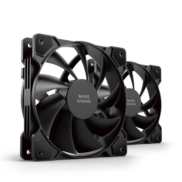 Sæt 2 120 mm blæsere - MARS GAMING - MF-PROX2 - Ultra-Silent - Anti-Vibration System Sort