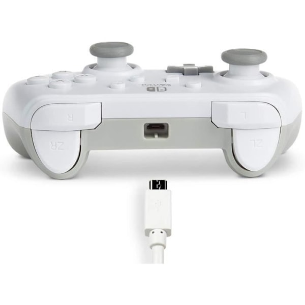 Kabelansluten handkontroll - POWER A - Nintendo Switch - Vit