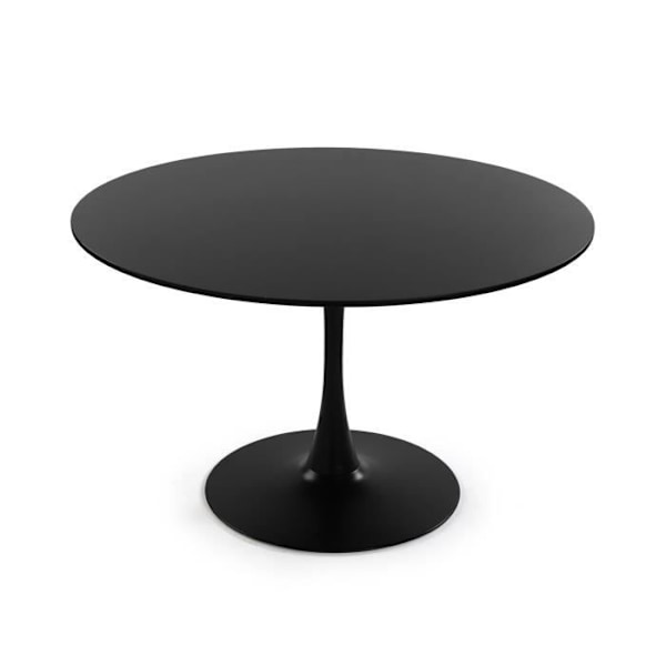Spisebord - Versa - Lia - 73 x 120 x 120 cm - MDF træ - Metal - Sort Svart