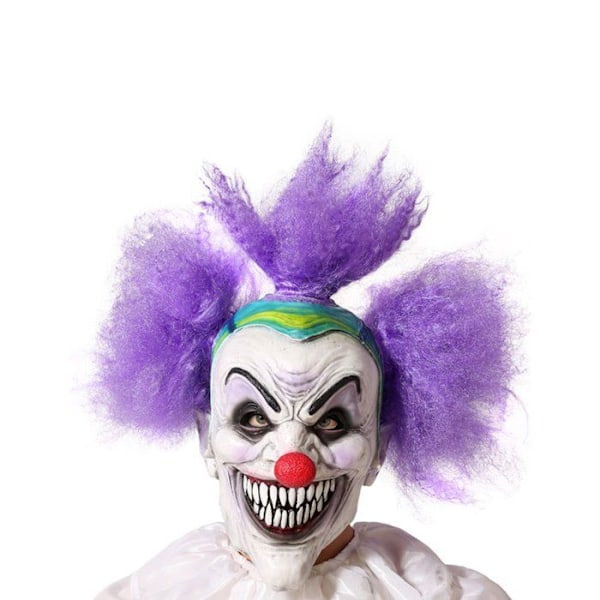 Dämonisk clownmask för vuxna Flerfärgad