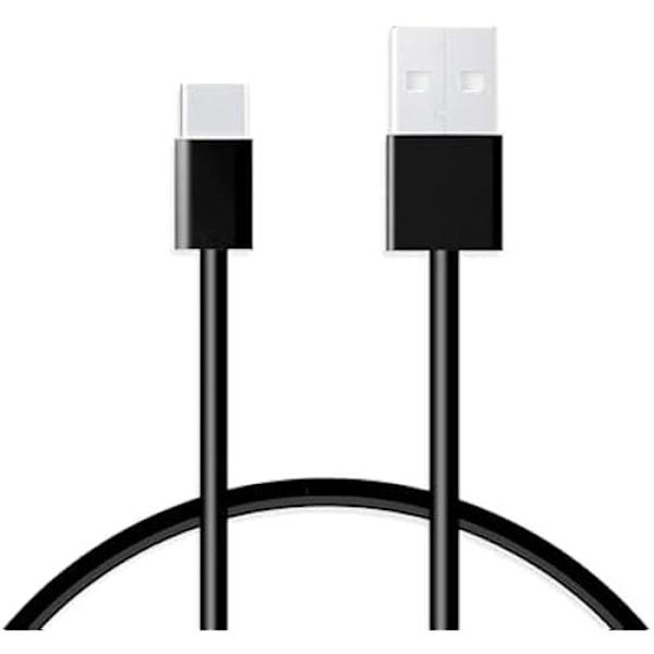 1 m CONTACT-kabel, USB- og USB Type-C-stik, sort