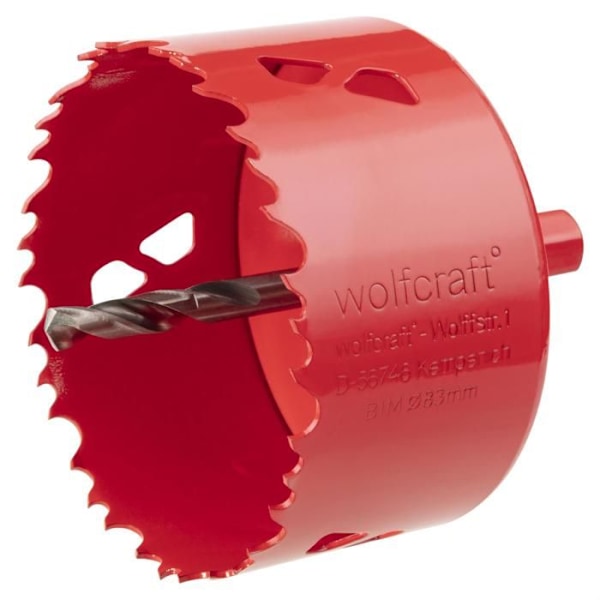 BiM Multi Material Hulsav - WOLFCRAFT - Diameter 83 mm - Skæredybde 40 mm Röd