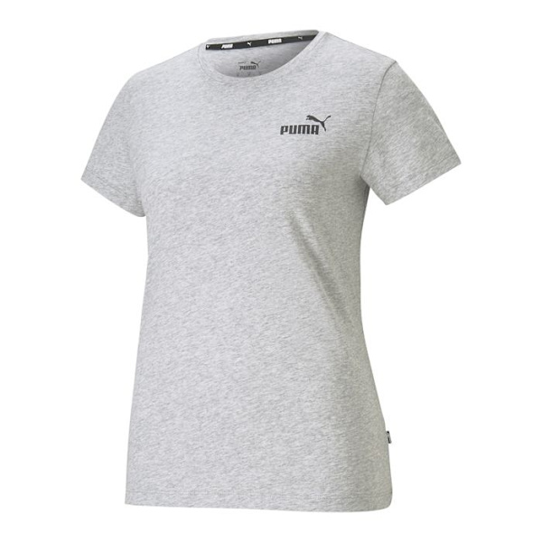T-paita naisille - Puma - ESS Pieni logo - Vaaleanharmaa - 100% puuvilla - Normaali istuvuus Ljusgrått S