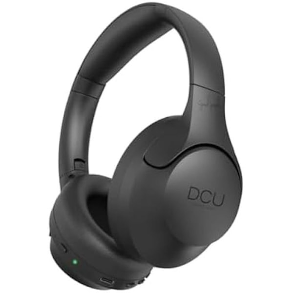 DCU TECNOLOGIC - Trådløse Bluetooth hovedtelefoner - USB-C opladning - Foldbare Tiara hovedtelefoner - Digital støjreduktion 15-20dB -