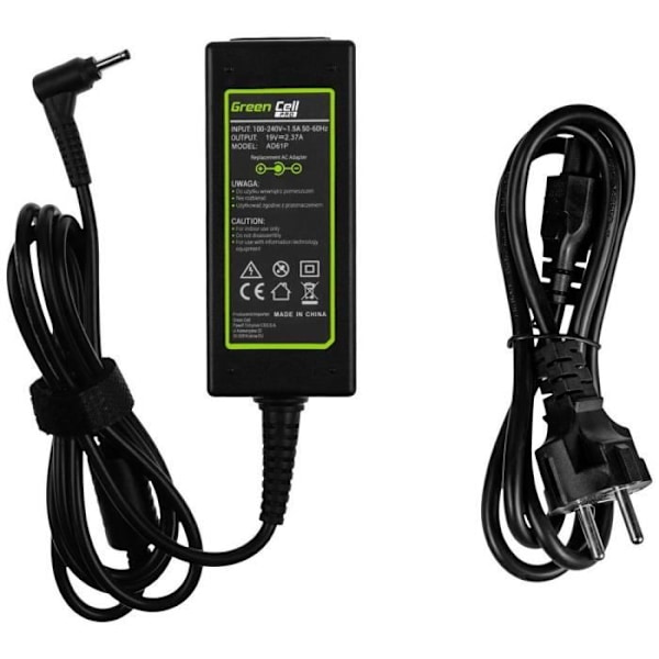 Alimentation PC portable - GREENCELL - GC-AD61P - 45 W 19 V 2.37 A musta