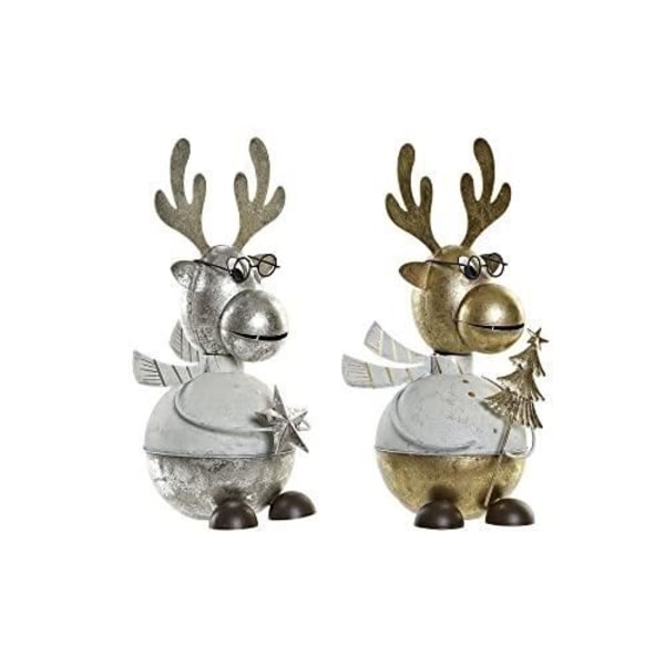 JULEDEKORATION DKD HOME DECOR METAL RENO 14 X 13 X 27 CM 2 STK.