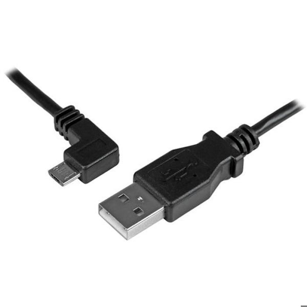 Micro USB -lataus- ja synkronointikaapeli - STARTECH.COM - Vasen kulmaliitin - 0,25 mm² - 1 m