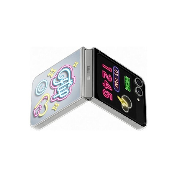 Coque - Samsung - Galaxy Z Flip6 - Grå - Blød - Personalisering NFC Grå