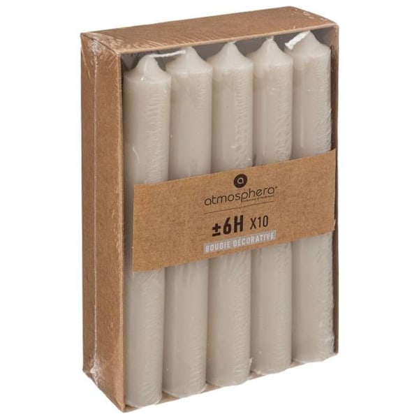 Lysestager x10 linned 45g Vit