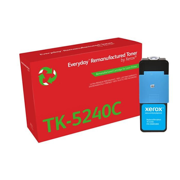 Toner - XEROX - TK-5240C - Cyan - Kompatibel - Livstidsgaranti - Laserskrift