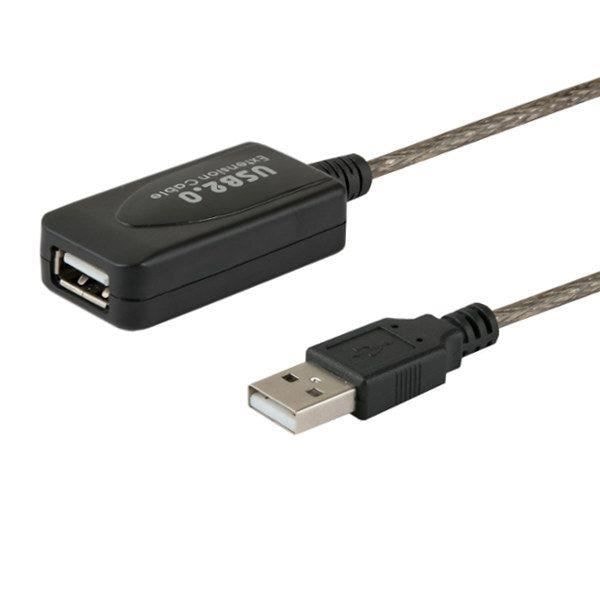 SAVIO CL-130 USB aktiv portforlængelse 10m USB 2.0-A han USB 2.0-A hun Sort