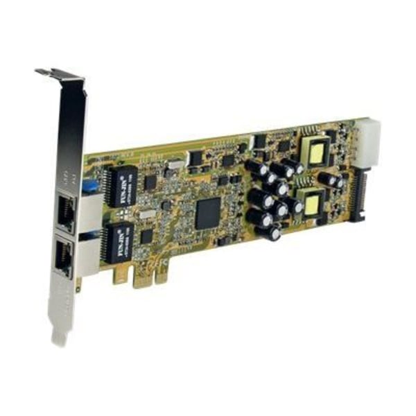 PCI Express nätverkskort - STARTECH - 2 Gigabit Ethernet RJ45-portar - POE/PSE