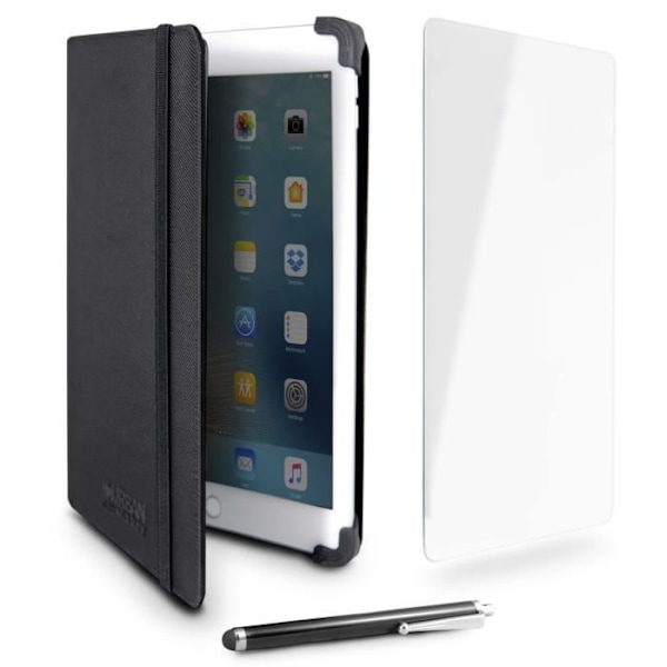 Lock + Stylus + Härdat glas - Urban Factory - Universal 10,1" - Svart - Syntet - Blandat