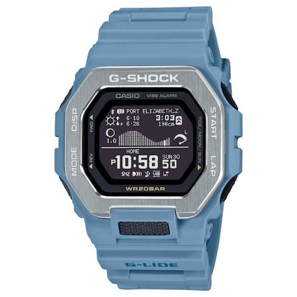 Casio Watch - Herr - GBX-100-2AER - Blå - Kvarts - Vattentät 20 Atm - Plastband - Rektangulär Blå