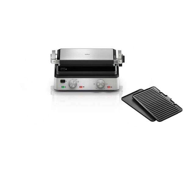Braun 2000 watt sort rustfrit stål multi-kontakt grill