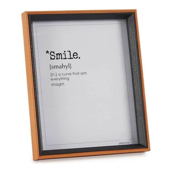 Billede ramme - WADIGA - Sort og brun - Glas og MDF træ - 27x22x3 cm - Moderne design svart och brun