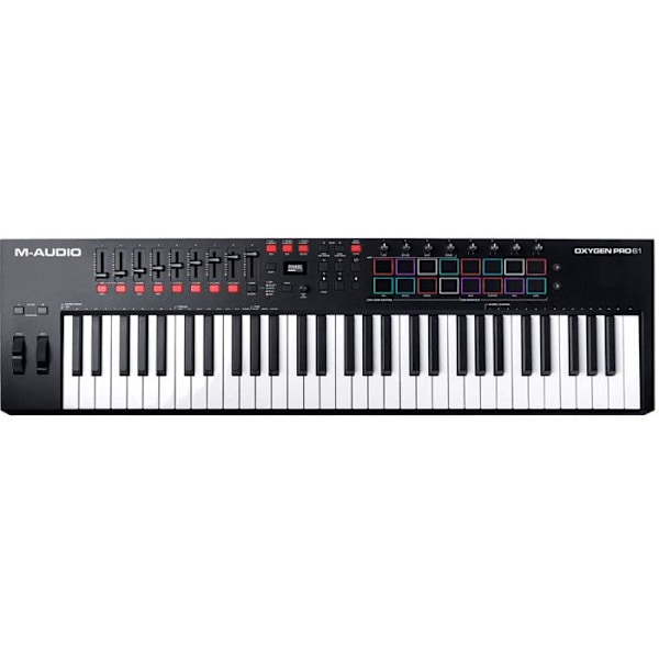 USB/MIDI master keyboard - M-AUDIO - OXYGENPRO61 - 61 taster - RGB pads - programmérbar aftertouch