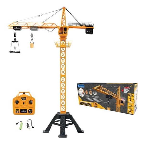 Crosslander® Pro Kæmpe Kran - Dominér byggepladsen med denne imponerende fjernstyrede kran, udstyret med lyde og lys-effekter!