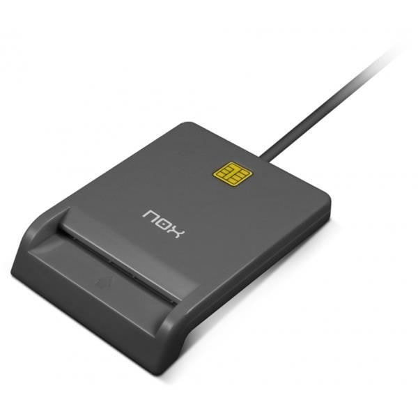 USB ID-kortlæser NOX - Hvid - USB 2.0 - ID-kort - 2 års garanti Sort