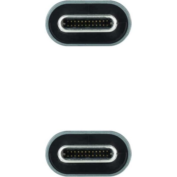 NanoCable Nanokaapelikaapeli 10.01.2101 1 m USB-C-kaapeli 7 mm lataus- ja tiedonsiirto musta johto älypuhelimille