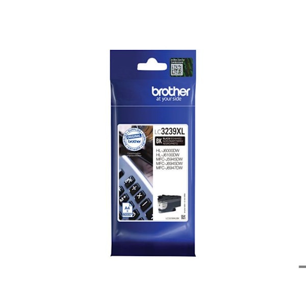 Blækpatron - BROTHER - LC-3239XLBK - Sort - Højtydende - 6000 sider