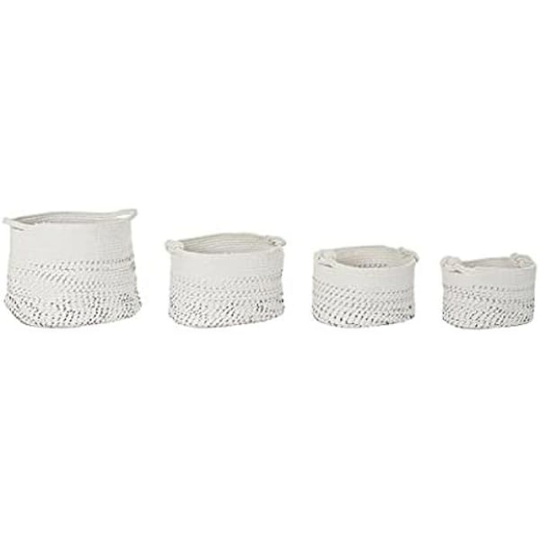 Kurvesæt - DKD HOME DECOR - Standard - Bomuld - Indendørs - Sort og hvid Svart vit