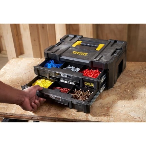 Mallette Grand Volume avec Porte-Outils Tstak-Fatmax STANLEY 23L - 44 x 33,17 x 32,61 cm - FMST1-71971 Svart