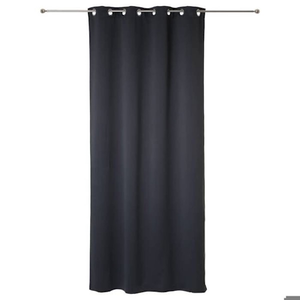 Set med 2 mörkläggningsgardiner - 135x240 cm - Mörkgrå Grå