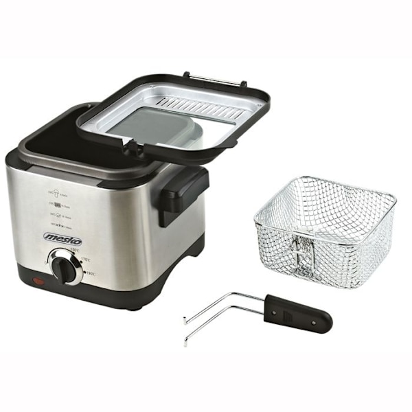 Friture - ADLER - MS 4910 - 1,5 L - 900 W - Sølv Sølv