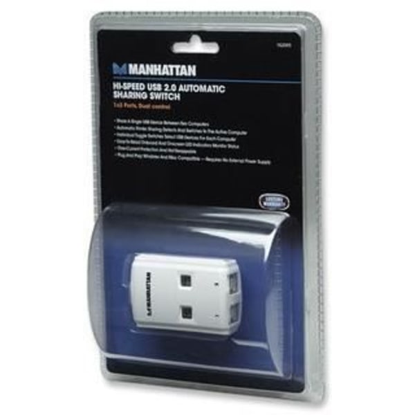 USB-kytkin - MANHATTAN - 162005 - 2 porttia - 1,5m - Ylijännitesuojaus