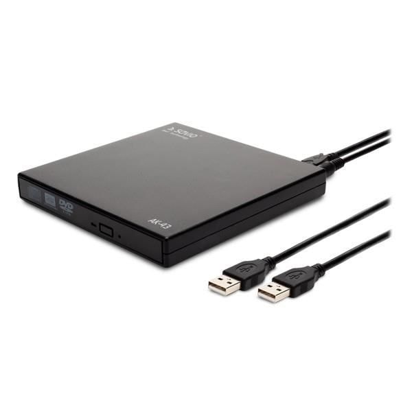 DVD-brænder - SAVIO - AK-43 - Sort - USB - CD, DVD, CD-R, DVD-R, DVD+R DL Sort