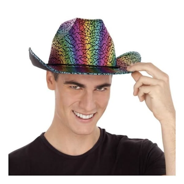 Rainbow Animal Print Cowboy Hat