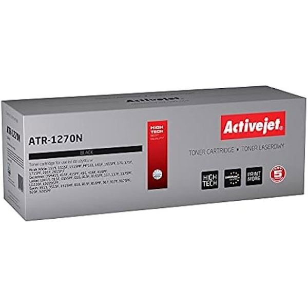 Tonerikassetti - ACTIVEJET - ATR-1270N - Yhteensopiva RICOH - Musta - 7.000 sivua