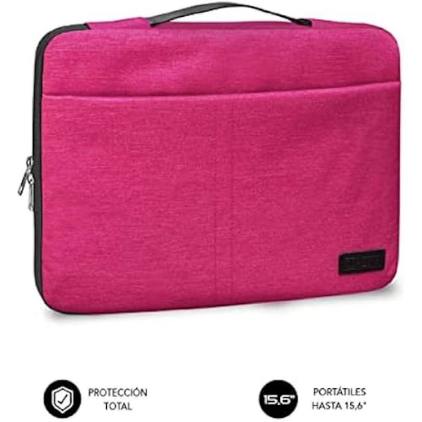 Laptopfodral - SUBBLIM - Elegant 15,6" - Grå - Syntetisk - Stötresistent Grå
