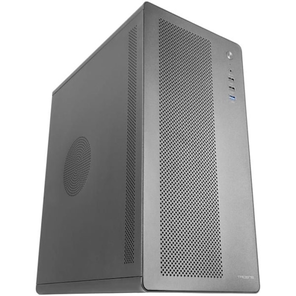 Mars Gaming Tacens AEROM, Micro-ATX-datorlåda, Robust metalstruktur, Framslang, 1x Bakre fläkt 120mm Svart