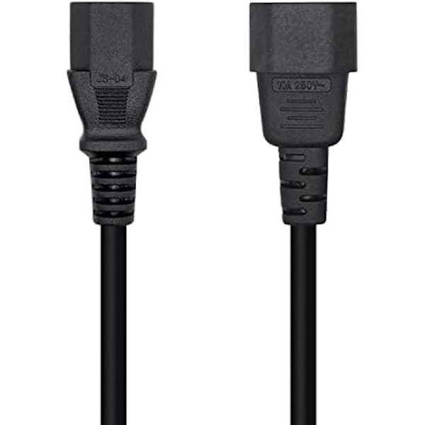 CPU strømkabel AISENS C13/H-C14/M Sort 10m Svart
